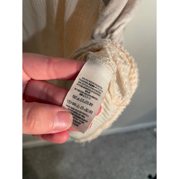 We The Free Cream Burnout Thermal Slouchy Top Size Small - Picture 9 of 9